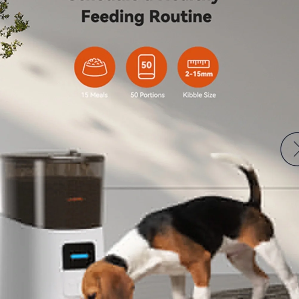 6L Automatic Cat Feeder WiFi Automatic Dog Feeder W/ APP Control Remote Feeding